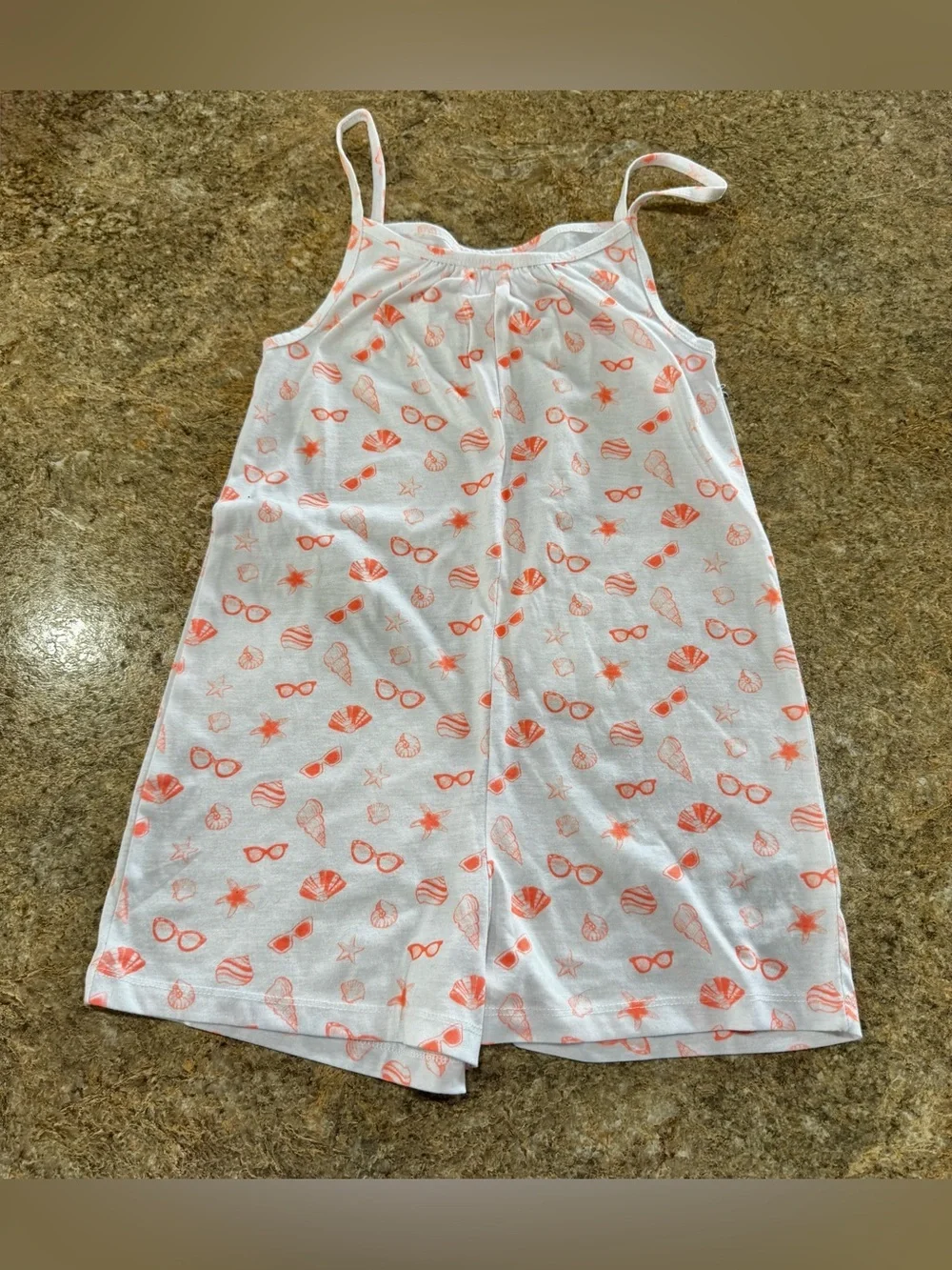 Gap Kids Girls Beach Print Pajama Romper Size 8